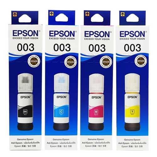 Epson 003 CMYK Full Set Color Refill Ink Bottle Price in Bangladesh