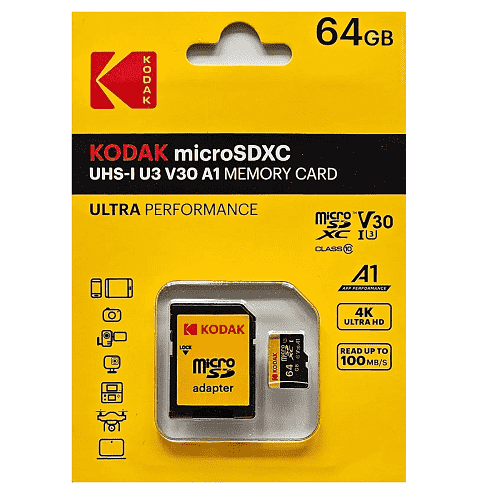 KODAK 64GB Class 10 UHS-I U3 V30 A1 MicroSDXC Card Price in Dhaka, Bangladesh
