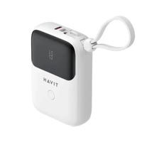 Havit PB5215 10000mah Digital Display Power Bank with USB-C & Lightning Cable Price in Bangladesh