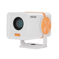 Dess T1 White Orange Outdoor Portable Mini 4K Projector