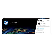 HP 202A Original Black Laser Toner Cartridge, CF500A